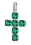 Silver pendant with zircons Fancy Life Green FLG11