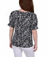 ფოტო #2 პროდუქტის Petite Elbow Cuffed Sleeve Hardware Top