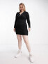Фото #4 товара Tommy Jeans Plus bodycon long sleeve dress in black