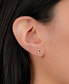 ფოტო #2 პროდუქტის Cubic Zirconia Triangle Stud Earrings in Gold-Plated Sterling Silver, Created for Macy's