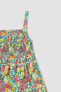Фото #2 товара Платье для малышей defacto Крыса Ребенок Цветочное zамкнутый Frill Волнистое Поплиновое Платье