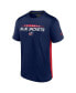 Фото #3 товара Men's Navy, Red Columbus Blue Jackets Authentic Pro Rink Tech T-Shirt