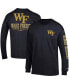Men's Black Wake Forest Demon Deacons Team Stack Long Sleeve T-shirt
