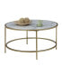 Фото #4 товара Gold Coast Faux Marble Round Coffee Table