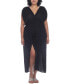 Фото #1 товара Plus Size Front Slit Cover-Up Maxi Dress