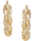 ფოტო #4 პროდუქტის 18K Gold Modern Day Twist Women's Hoop Earrings