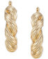 18K Gold Modern Day Twist Women's Hoop Earrings