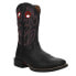 Фото #2 товара Justin Boots Bowline Water Buffalo 11" Wide Square Toe Mens Black Casual Boots