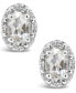 ფოტო #3 პროდუქტის White Topaz (1-1/8 ct. t.w.) and Diamond Accent Stud Earrings in Sterling Silver