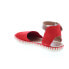 Фото #11 товара Miz Mooz Cleo Womens Red Suede Hook & Loop Strap Sandals Shoes