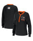 ფოტო #4 პროდუქტის Women's Black Philadelphia Flyers Waffle Henley Long Sleeve T-shirt