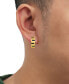 ფოტო #2 პროდუქტის Men's Diamond Zigzag Small Hoop Earrings (1/20 ct. t.w.), 15mm (Also in Black Diamond)