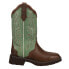 Фото #1 товара Justin Boots Raya Embroidery Square Toe Cowboy Womens Blue, Brown Casual Boots
