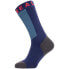 SEALSKINZ Warm Weather Hydrostop WP Mid socks Blue / Grey / Red, EU 36-38 - фото #1