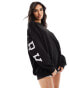 Missyempire New York back slogan sweatshirt in black