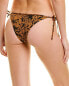 Фото #2 товара Montce Scrunch Tie-Up String Bikini Bottom Women's Brown L