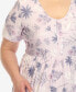 Фото #3 товара Платье White Mark plus Size Floral с короткими рукавами до колена
