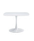 Фото #1 товара 42.1" Mid-Century White Dining Table for 4-6, Round MDF Top