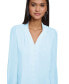 Women's Pleated-Cuff V-Neck Blouse