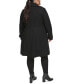 Фото #2 товара Women's Plus Size Notched-Collar Double-Breasted Cutaway Coat