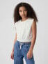 Kids Smocked Cropped Muscle Tank Top