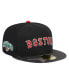 ფოტო #1 პროდუქტის Men's Black Boston Red Sox Metallic Camo 59FIFTY Fitted Hat