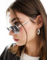 Jeepers Peepers rectangle metal sunglasses in silver