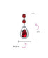 ფოტო #4 პროდუქტის Art Deco Style Wedding Simulated Red Ruby AAA Cubic Zirconia Halo Large Teardrop CZ Statement Dangle Chandelier Earrings For Women Bridal Party Silver Plated