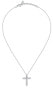 Stylish Silver Necklace with Large Cross Tesori SAIW116