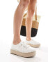 ASOS DESIGN Jaden flatform canvas trainer espadrilles in white 40 - фото #2