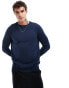 ASOS DESIGN essential knitted jumper in navy