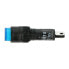 12V DC indicator - 8mm - blue