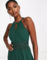 Фото #2 товара Vila Bridesmaid halterneck maxi dress in pine green