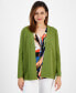 ფოტო #1 პროდუქტის Petite Newport Open-Front Long-Sleeve Cardigan