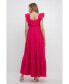 Фото #3 товара Women's Maxi Sweetheart Dress With Raw Edge Details