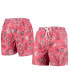 ფოტო #1 პროდუქტის Men's Scarlet Ohio State Buckeyes Vintage-Like Floral Swim Trunks