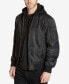 Фото #3 товара Men's Bomber Jacket with Removable Hooded Inset