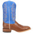 Фото #1 товара Justin Boots Dayne Square Toe Cowboy Mens Blue, Brown Casual Boots JP2502