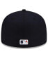 ფოტო #5 პროდუქტის Men's Navy Cleveland Guardians Road Authentic Collection On-Field 59FIFTY Fitted Hat