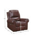 Фото #8 товара White Label Florentina 39" Leather Match Power with Power Headrest Reclining Chair