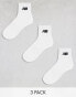 Фото #1 товара New Balance logo mid sock 3 pack in white