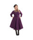 ფოტო #1 პროდუქტის Plus Size Three Quarter Sleeve Belted Devon Swing Dress