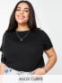 Фото #1 товара ASOS DESIGN Curve ultimate t-shirt with crew neck in cotton blend in black - BLACK