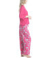 Women's 3/4 Sleeve Top & Boot-Cut Pajama Pants Set