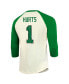 Men's Threads Jalen Hurts Cream, Kelly Green Philadelphia Eagles Alternate Player Name and Number Raglan 3/4-Sleeve T-shirt