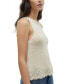 Women's Aino Sleeveless Open-Knit Scalloped-Hem Top