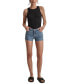 Women's Mid-Rise Split-Side Denim Shorts