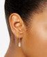 ფოტო #2 პროდუქტის Opal (5/8 ct.tw) & Diamond Accent Leverback Drop Earrings in 14k White Gold