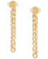 ფოტო #3 პროდუქტის Chain Link Front to Back Drop Earrings in 10k Gold