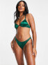 Фото #4 товара South Beach mix & match exaggerated wire bikini top in high shine emerald green